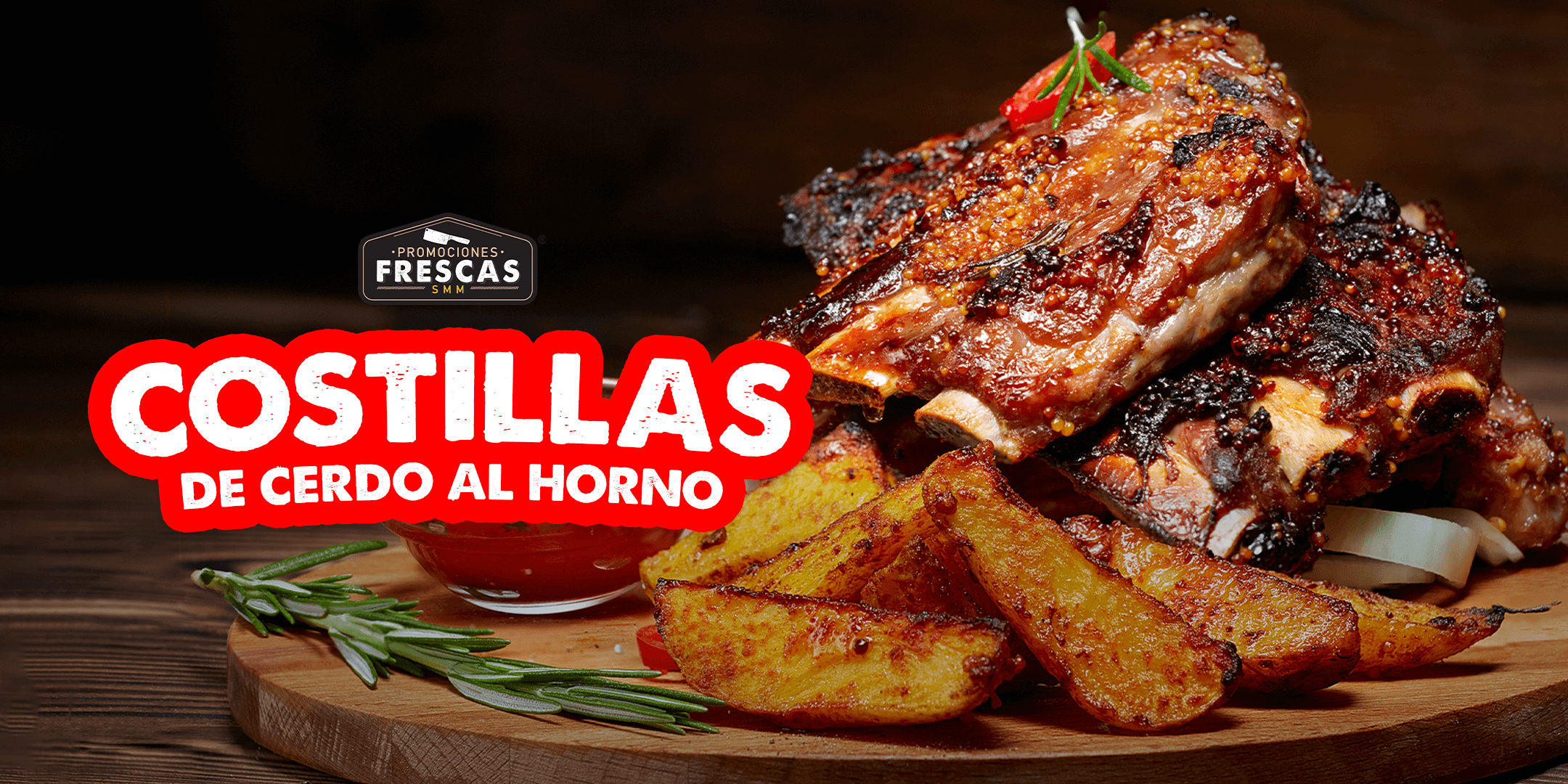 Costilla de cerdo al horno servida en un plato