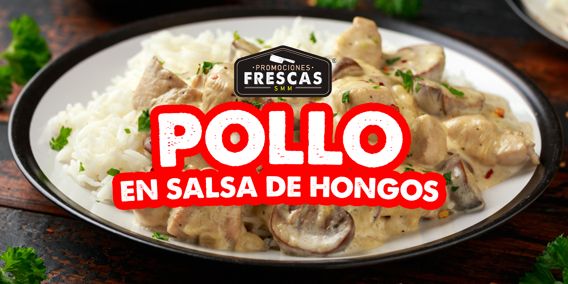 Pollo en Salsa de Pera - Plato servido en un plato blanco con una salsa dorada y peras en la guarnición.